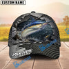 BlueJose Fishing Torn Metal Mesh Personalized Name Classic 3D Cap (13 Breeds)