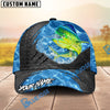 BlueJose Fishing Metal Rip Sea Personalized Name Classic 3D Cap (13 Breeds)