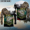 Bluejose Crappie Fishing Camo Freshwater Fish Customize Name 3D Shirt