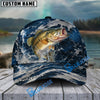 BlueJose Fishing Dark Ocean Camo Design Personalized Cap (13 Breeds)