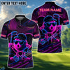 BlueJose Golf Neon Funny Character Personalized Name, Team Name 3D Shirt (4 Colors)