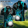 BlueJose Golf Strike The Blood Personalized Name, Team Name 3D Shirt (4 Colors)