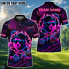BlueJose Golf Neon Flame Personalized Name, Team Name 3D Shirt (4 Colors)