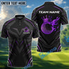BlueJose Golf Golden Royal Flame Personalized Name, Team Name 3D Shirt (6 Colors)