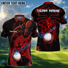 BlueJose Golf Spider Flame Personalized Name, Team Name 3D Shirt (6 Colors)