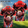 BlueJose Golf Thunder Funny Ball Personalized Name, Team Name 3D Shirt (4 Colors)