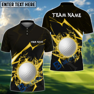 BlueJose Golf Thunder Strike Down Personalized Name, Team Name 3D Shirt (6 Colors)