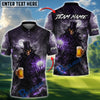 BlueJose Golf Beer Dark Gentleman Skull Personalized Name, Team Name 3D Shirt (6 Colors)
