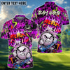 BlueJose Golf Serious Never Give Up Graffiti Personalized Name, Team Name 3D Shirt (4 Colors)