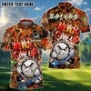 BlueJose Golf Serious Never Give Up Graffiti Personalized Name, Team Name 3D Shirt (4 Colors)