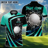 BlueJose Golf Metallic Break Glass Personalized Name, Team Name 3D Shirt (6 Colors)