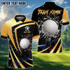 BlueJose Golf Metallic Break Glass Personalized Name, Team Name 3D Shirt (6 Colors)