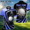 BlueJose Golf Metallic Break Glass Personalized Name, Team Name 3D Shirt (6 Colors)