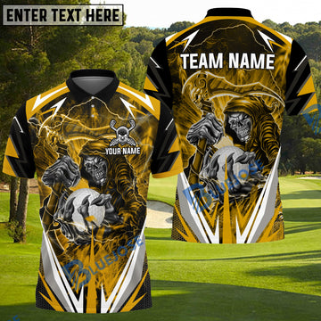 BlueJose Golf Reaper Colourful Personalized Name, Team Name 3D Shirt (6 Colors)