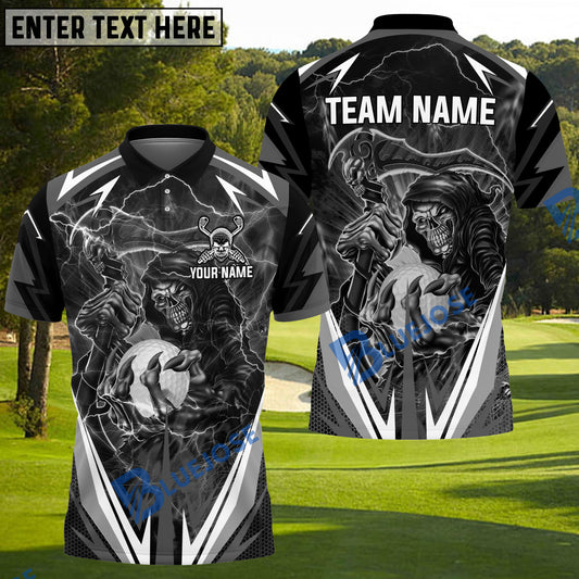 BlueJose Golf Reaper Colourful Personalized Name, Team Name 3D Shirt (6 Colors)