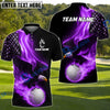 BlueJose Golf Eagle Flag Flame Personalized Name, Team Name 3D Shirt (4 Colors)