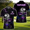 BlueJose Golf Thunder Lightning Skull Personalized Name, Team Name 3D Shirt (4 Colors)