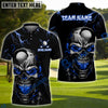 BlueJose Golf Thunder Lightning Skull Personalized Name, Team Name 3D Shirt (4 Colors)