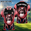 BlueJose Golf Angry Wolf Personalized Name, Team Name 3D Shirt (6 Colors)
