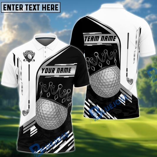 BlueJose Golf Champion Golden Personalized Name, Team Name 3D Shirt (6 Colors)