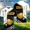 BlueJose Golf Champion Golden Personalized Name, Team Name 3D Shirt (6 Colors)