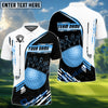 BlueJose Golf Champion Golden Personalized Name, Team Name 3D Shirt (6 Colors)