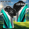 BlueJose Golf Metallic Plate Pattern Personalized Name, Team Name 3D Shirt (6 Colors)
