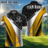 BlueJose Golf Metallic Plate Pattern Personalized Name, Team Name 3D Shirt (6 Colors)