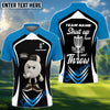 BlueJose Disc Golf Funny Disc Shut Up And Throw Personalized Name, Team Name 3D Shirt (6 Colors)