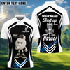 BlueJose Disc Golf Funny Disc Shut Up And Throw Personalized Name, Team Name 3D Shirt (6 Colors)