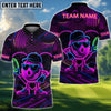 BlueJose Disc Golf Neon Funny Character Personalized Name, Team Name 3D Shirt (4 Colors)