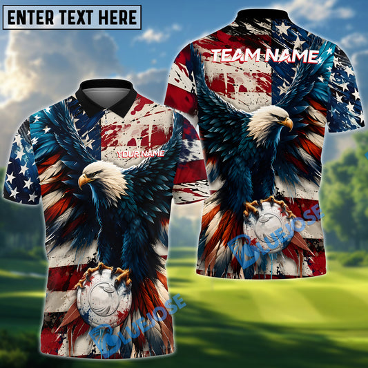 BlueJose Disc Golf Patriot Break Customized Name, Team Name 3D Shirt