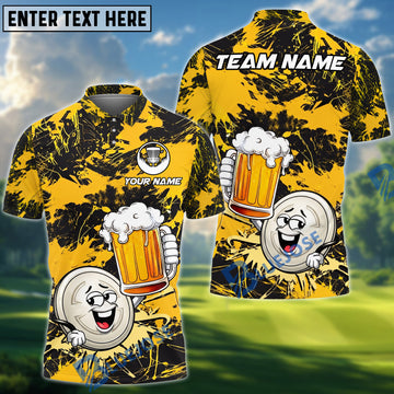 BlueJose Disc Golf Beer Mug Funny Disc Customized Name, Team Name 3D Shirt