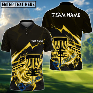 BlueJose Disc Golf Thunder Strike Down Personalized Name, Team Name 3D Shirt (6 Colors)
