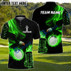 BlueJose Disc Golf Eagle Flag Flame Personalized Name, Team Name 3D Shirt (4 Colors)