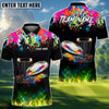 BlueJose Disc Golf Paint Splash Customized Name, Team Name 3D Shirt