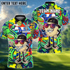 BlueJose Disc Golf Beer Crown Disc Tee Funny Bar Personalized Name, Team Name 3D Shirt (6 Colors)