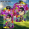BlueJose Disc Golf Beer Crown Disc Tee Funny Bar Personalized Name, Team Name 3D Shirt (6 Colors)