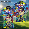 BlueJose Disc Golf Beer Crown Disc Tee Funny Bar Personalized Name, Team Name 3D Shirt (6 Colors)