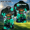 BlueJose Disc Golf King Ape Personalized Name, Team Name 3D Shirt (4 Colors)