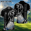 BlueJose Disc Golf Flame Premium Pattern Personalized Name, Team Name 3D Shirt (6 Colors)