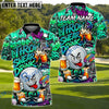BlueJose Disc Golf Beer Graffiti Character Funny Drunk Personalized Name, Team Name 3D Shirt (6 Colors)