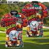 BlueJose Disc Golf Beer Graffiti Character Funny Drunk Personalized Name, Team Name 3D Shirt (6 Colors)