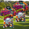 BlueJose Disc Golf Beer Graffiti Character Funny Drunk Personalized Name, Team Name 3D Shirt (6 Colors)