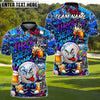 BlueJose Disc Golf Beer Graffiti Character Funny Drunk Personalized Name, Team Name 3D Shirt (6 Colors)