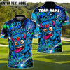 BlueJose Disc Golf Crazy Monster Graffiti Personalized Name, Team Name 3D Shirt (4 Colors)