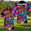 BlueJose Disc Golf Crazy Monster Graffiti Personalized Name, Team Name 3D Shirt (4 Colors)