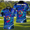 BlueJose Disc Golf Crazy Monster Graffiti Personalized Name, Team Name 3D Shirt (4 Colors)