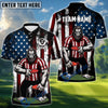 BlueJose Disc Golf American Flag Bigfoot Customized Name, Team Name 3D Shirt