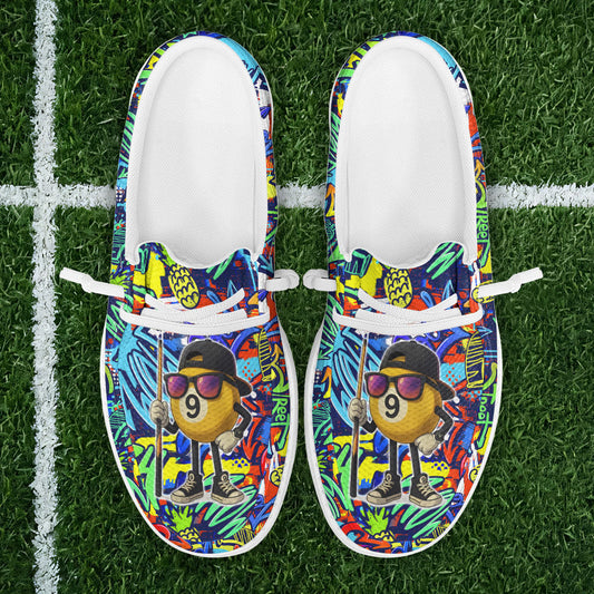 BlueJose Ball 9 Beer Crown Pool Tee Funny Bar Mesh Dude Shoes (4 Colors)